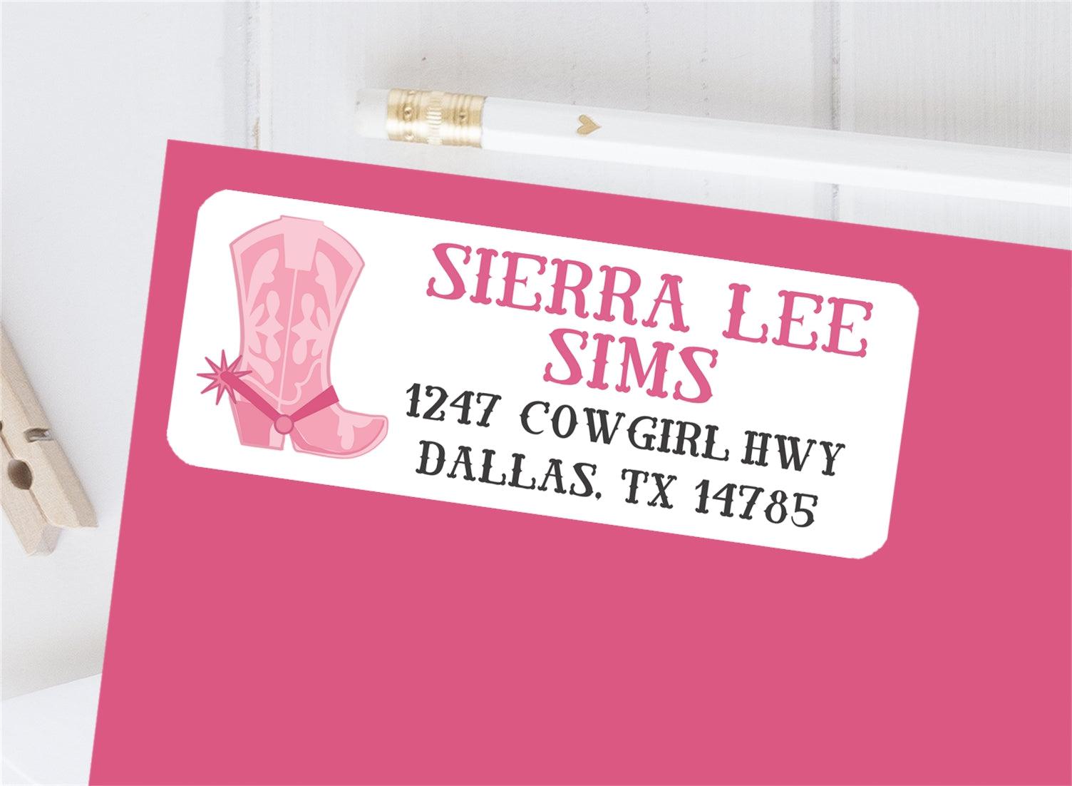 Cowgirl Address Labels