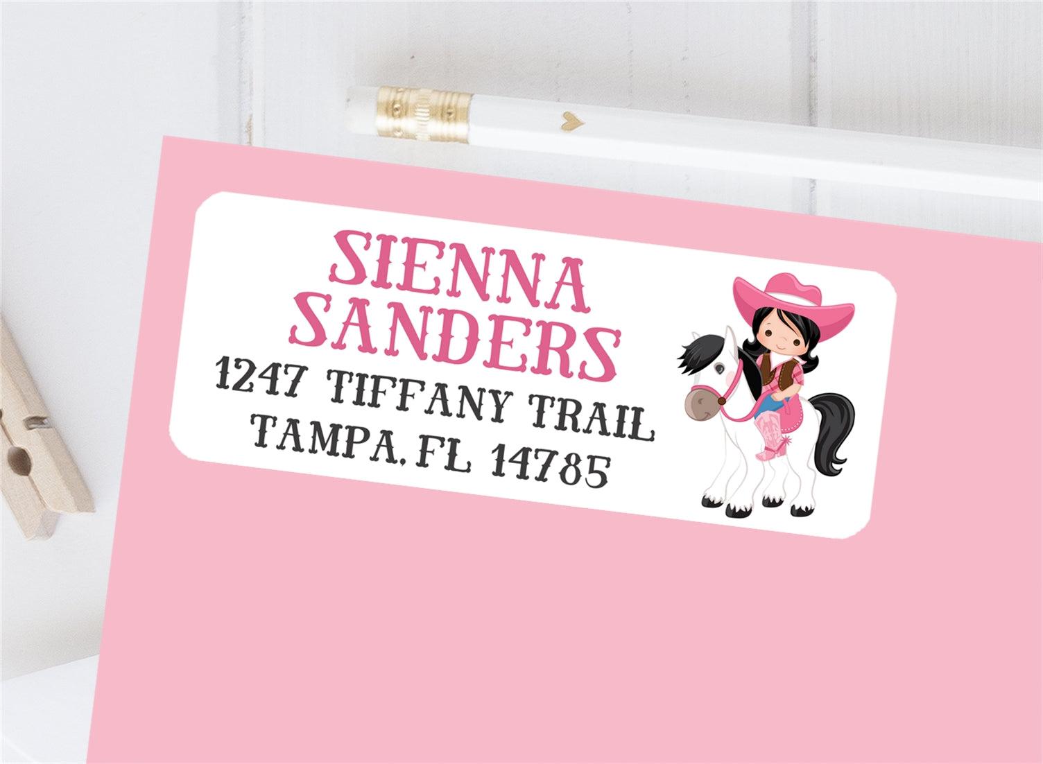 Cowgirl Address Labels