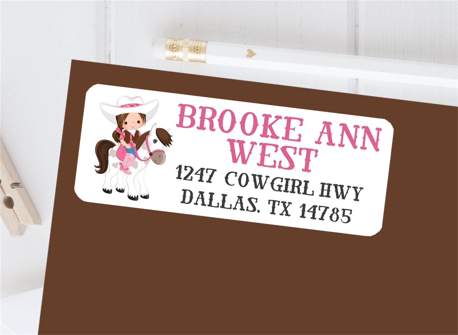 Cowgirl Address Labels