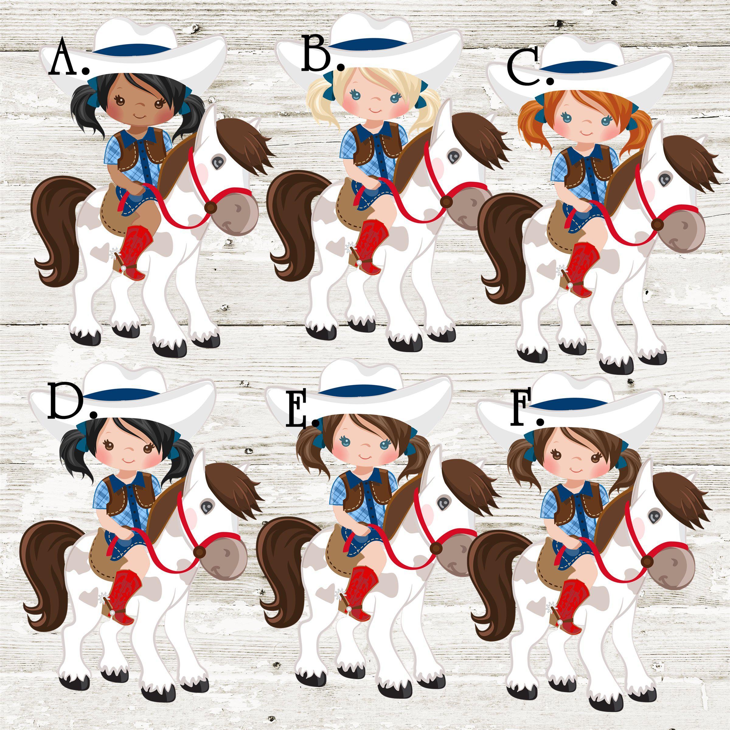 Cowgirl Birthday Party Stickers