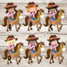 Cowgirl Birthday Party Stickers