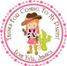 Cowgirl Birthday Party Stickers