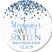 Custom Sweet Sixteen confetti party favor label