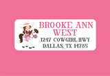 Custom cowgirl address labels