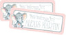 Custom elephant name label with soft pastel accents