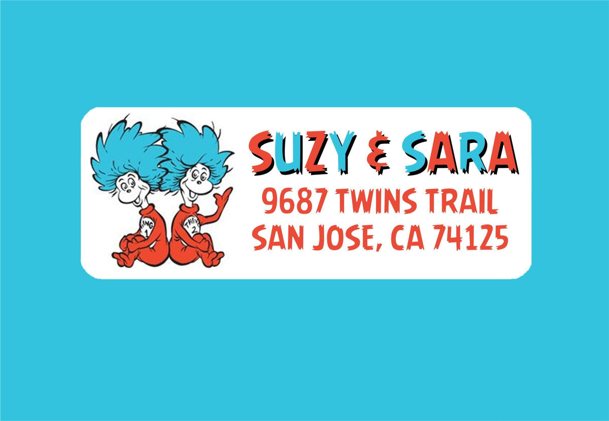 Custom twin address labels