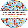 Dalmatian puppy fireman birthday party favor label