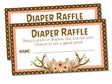 Deer Baby Shower Diaper Raffle Tickets