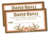 Deer Baby Shower Diaper Raffle Tickets