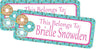 Donut back to school name labels with pink and aqua donut design