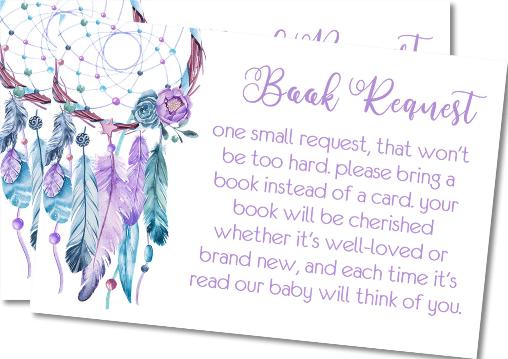 Dreamcatcher Book Request Cards