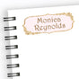 Elegant diamond frame personalized school supply label