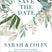 Eucalyptus blue wedding save the dates