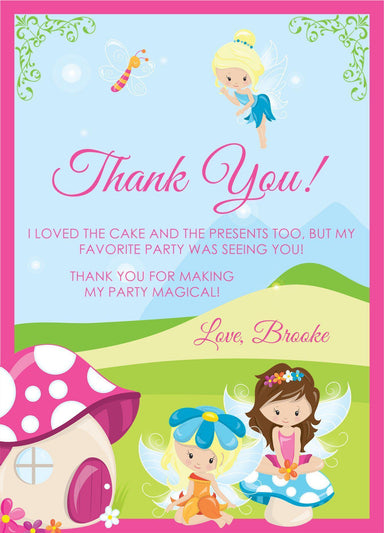 Fairy Birthday Thank You Cards