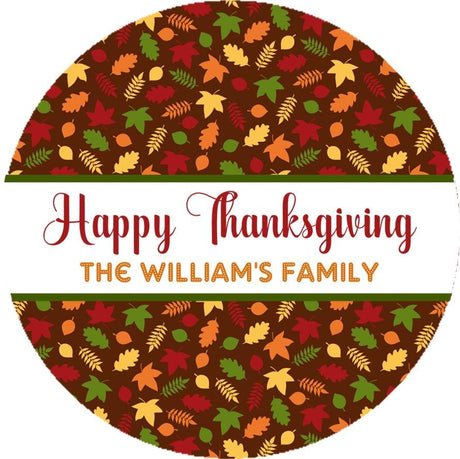 Fall Leaf Thanksgiving Stickers