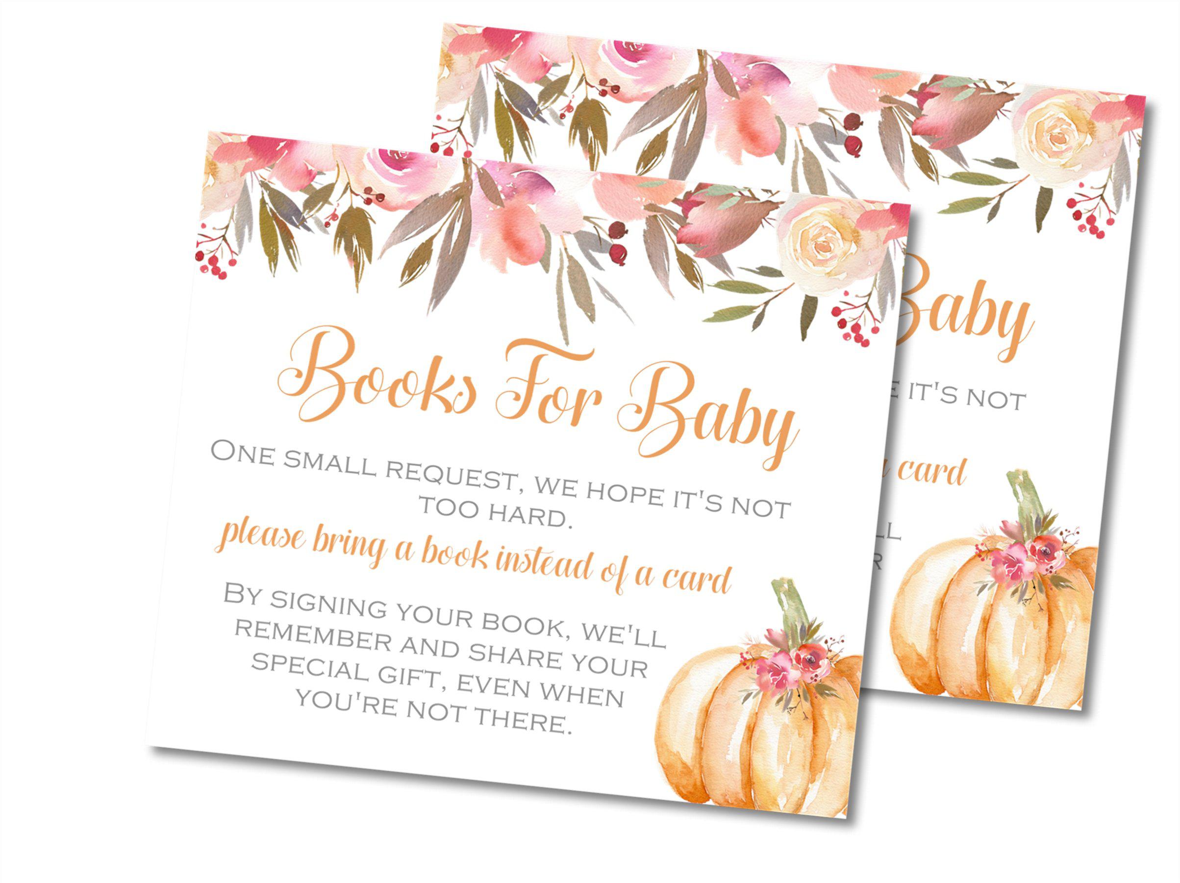 Fall Pumpkin Book Request Cards