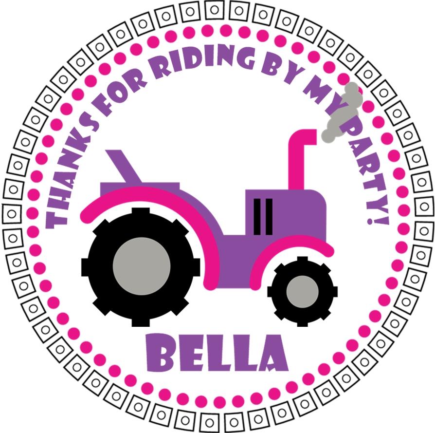 Farm Tractor Birthday Party Stickers