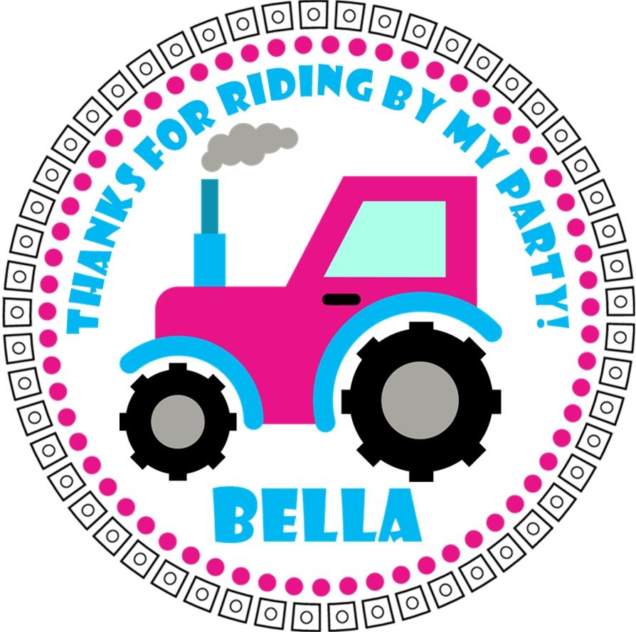 Farm Tractor Birthday Party Stickers