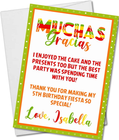 Fiesta Birthday Thank You Cards