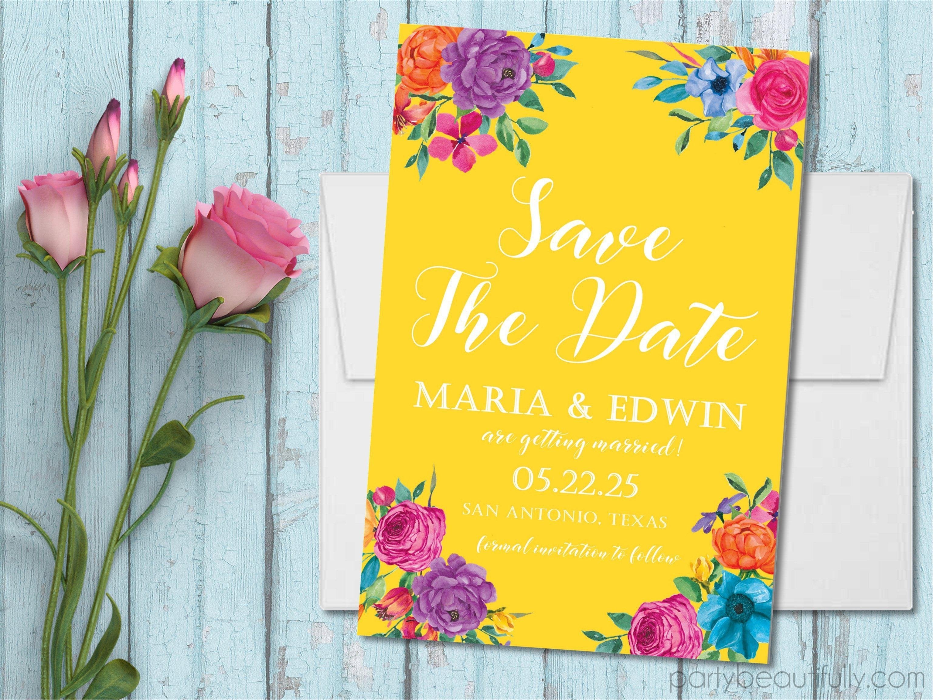 Fiesta Wedding Save The Date Cards