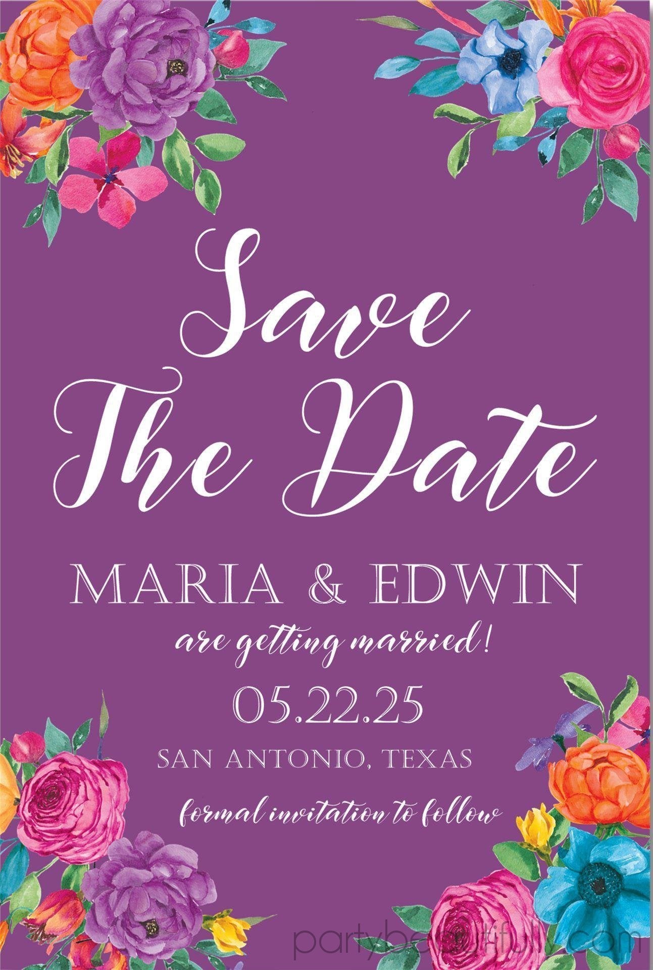 Fiesta Wedding Save The Date Cards