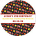 Firetruck and firefighter badge pattern birthday favor label