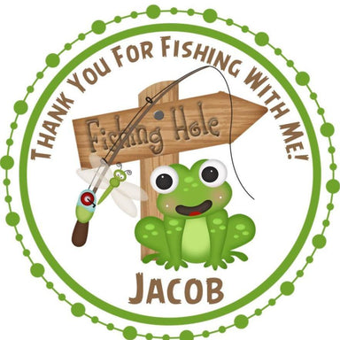 Fishing Birthday Party Stickers