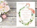 Flamingo Baby Shower Invitations