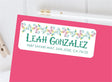 Floral address labels with decorative vine design