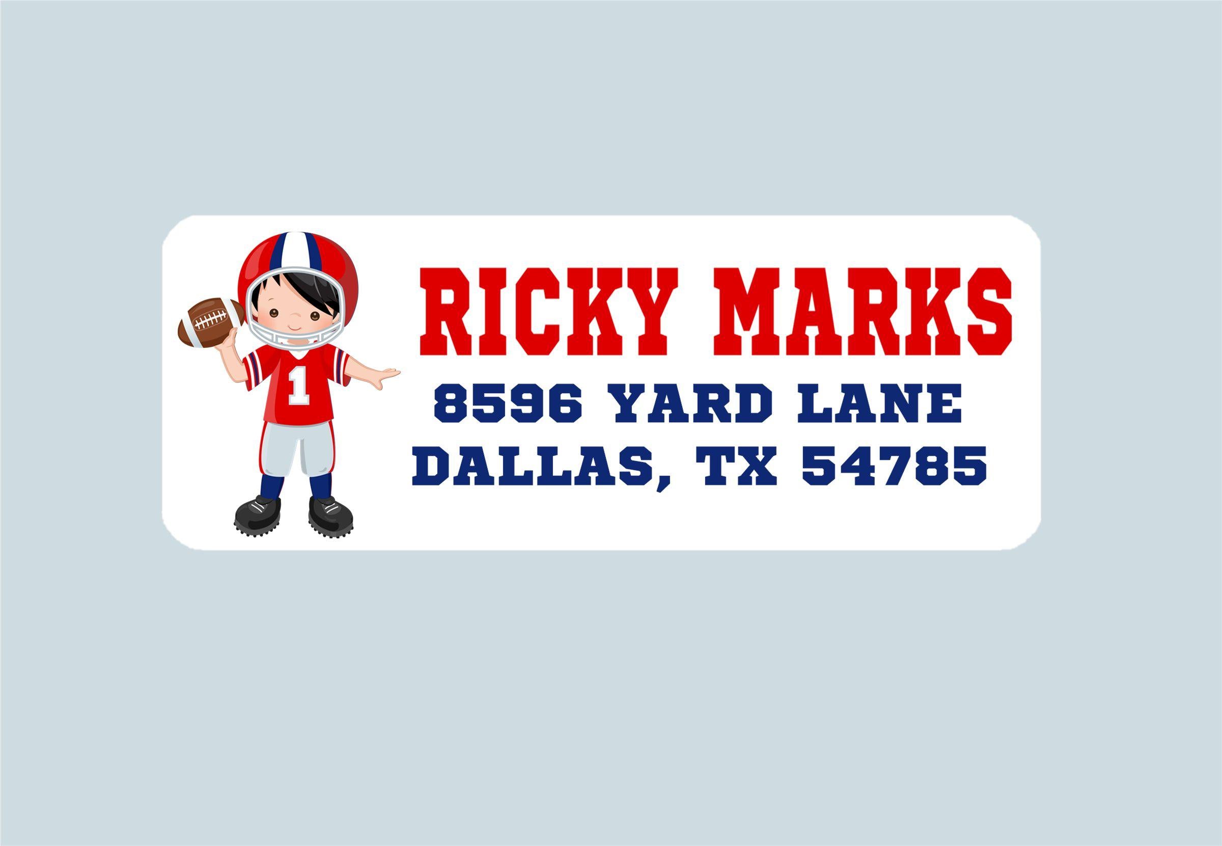 Football Address Labels