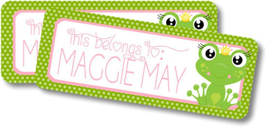 Frog Prince Back To School Supply Name Labels