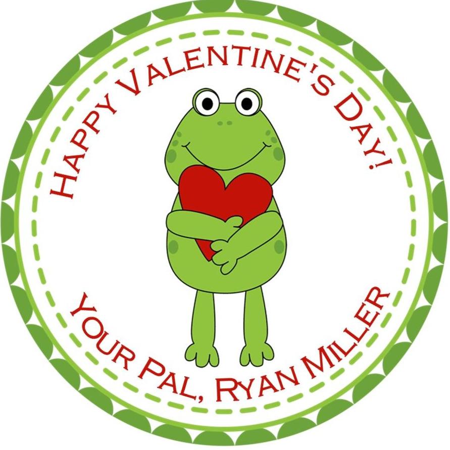 Frog Valentine's Day Stickers