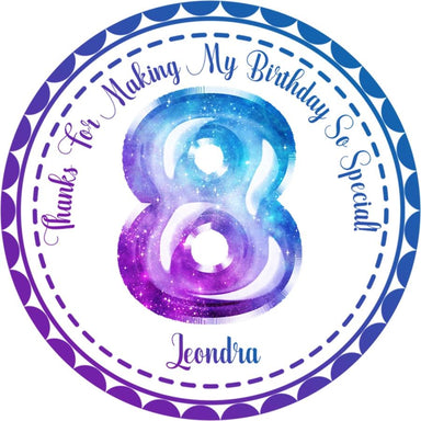 Galaxy Birthday Party Stickers