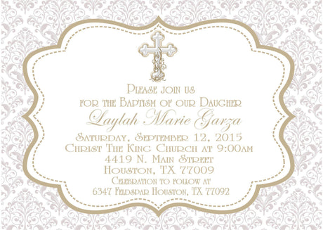 Gender Neutral Baptism Invitations