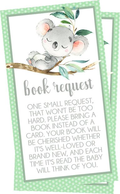 Gender Neutral Koala Book Request Cards