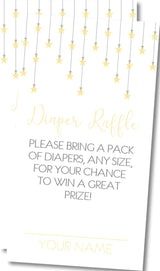 Gender Neutral Little Star Diaper Raffle Tickets