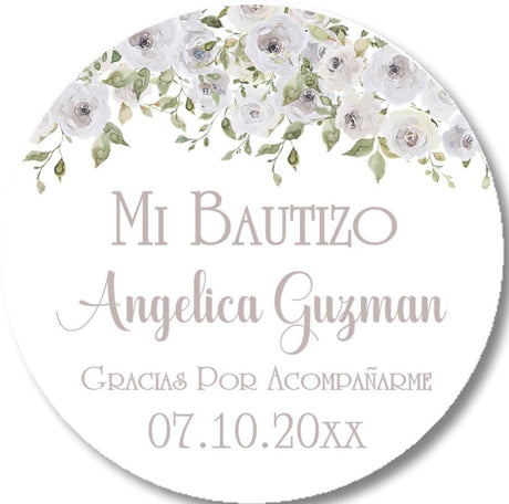 Gender Neutral Spanish Baptism Stickers Or Favor Tags