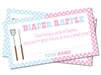 Gender Reveal Baby Q Diaper Raffle Tickets