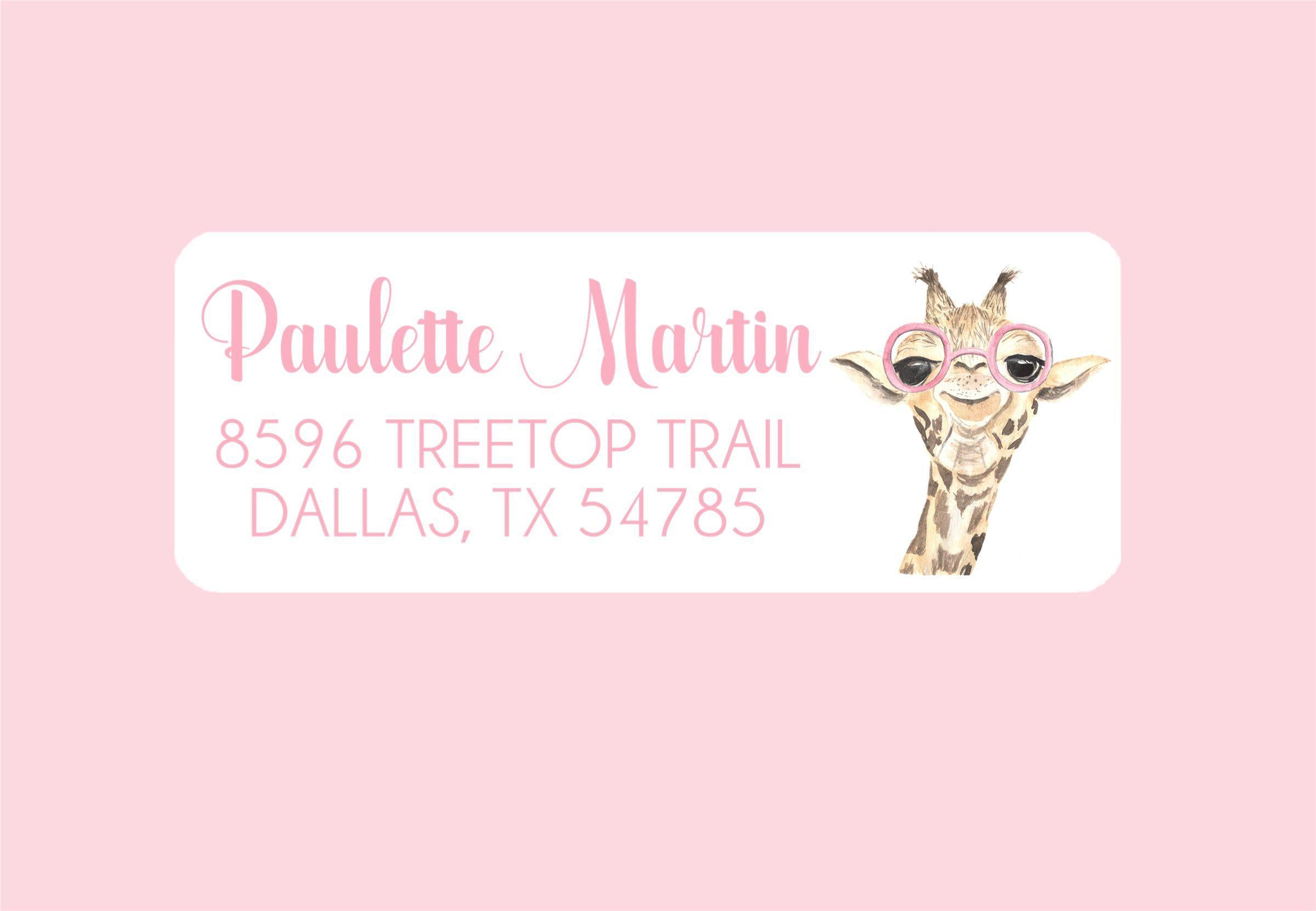 Giraffe Address Labels