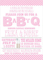 Girls Backyard Baby Q Baby Shower Invitations