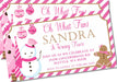 Girls Christmas Birthday Party Invitations