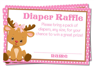 Girls Christmas Diaper Raffle Tickets