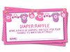 Girls Clothesline Diaper Raffle Tickets