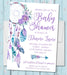 Girls Dreamcatcher Baby Shower Invitations