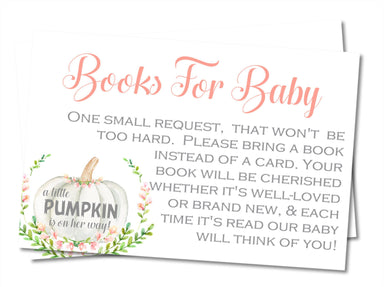 Girls Fall Pumpkin Book Request Cards