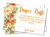 Girls Fall Pumpkin Diaper Raffle Tickets