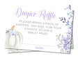 Girls Fall Pumpkin Diaper Raffle Tickets