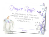 Girls Fall Pumpkin Diaper Raffle Tickets