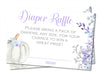 Girls Fall Pumpkin Diaper Raffle Tickets