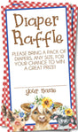 Girls Farm Animals Diaper Raffle Tickets